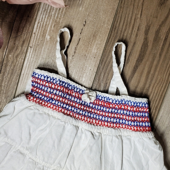 Faded Glory White Little Girls Size 4 Star Smocked Tiered Summer Dress EUC - Picture 3 of 10